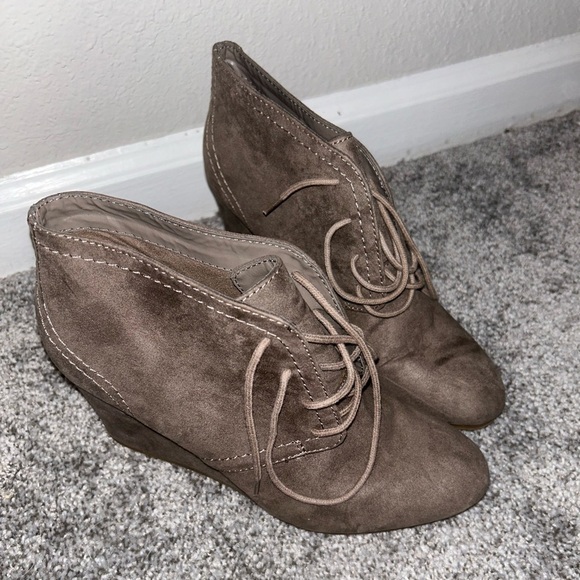 Arizona Jean Co Wedge Boots Women's Size‎ 8 Fall Winter Academia Twee Holiday - Picture 1 of 4